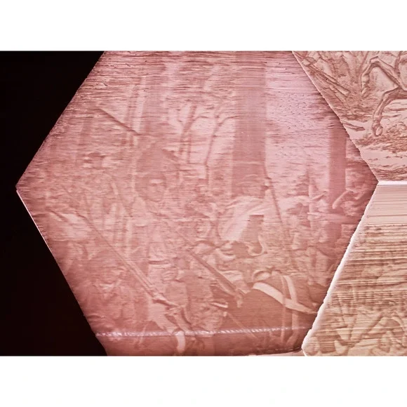 3D Printed Lithophane Modular Remote LED Light Decor Wall Art Revolutionary War
